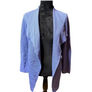 Eileen Fisher Open‎ Front Cardigan Sweater Silk Blend Periwinkle XS